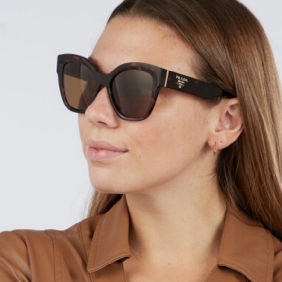 NEW Prada PR 17ZS Sunglasses Honey Tortoise Brown Gradient - Picture 3 of 7